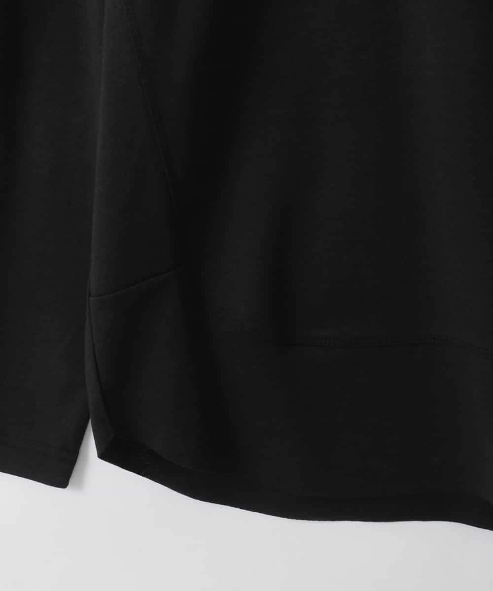 ZMKGE55069 al'aise modulation(アレーズモジュレーション) ラウンドヘムデザインカットソー ブラック