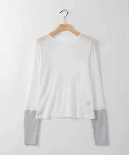 ZMKGE57059 al'aise modulation 【2WAY】異素材ドッキングカットソー