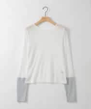 ZMKGE57059 al'aise modulation(アレーズモジュレーション) 【2WAY】異素材ドッキングカットソー アイボリー