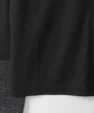 ZMKGE57059 al'aise modulation(アレーズモジュレーション) 【2WAY】異素材ドッキングカットソー ブラック