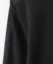 ZMKGE57059 al'aise modulation(アレーズモジュレーション) 【2WAY】異素材ドッキングカットソー ブラック