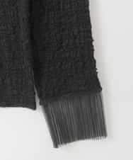 ZMKGE58098 al'aise modulation(アレーズモジュレーション) 【2WAY】シアーシャーリングデザインカットソー ブラック