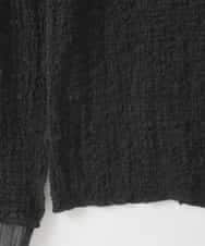 ZMKGE58098 al'aise modulation(アレーズモジュレーション) 【2WAY】シアーシャーリングデザインカットソー ブラック