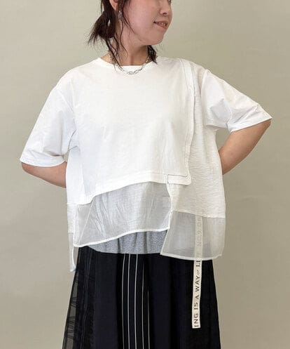 ZMKGE61089 al'aise modulation レイヤードデザインカットソー