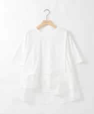 ZMKGE61089 al'aise modulation(アレーズモジュレーション) レイヤードデザインカットソー ホワイト