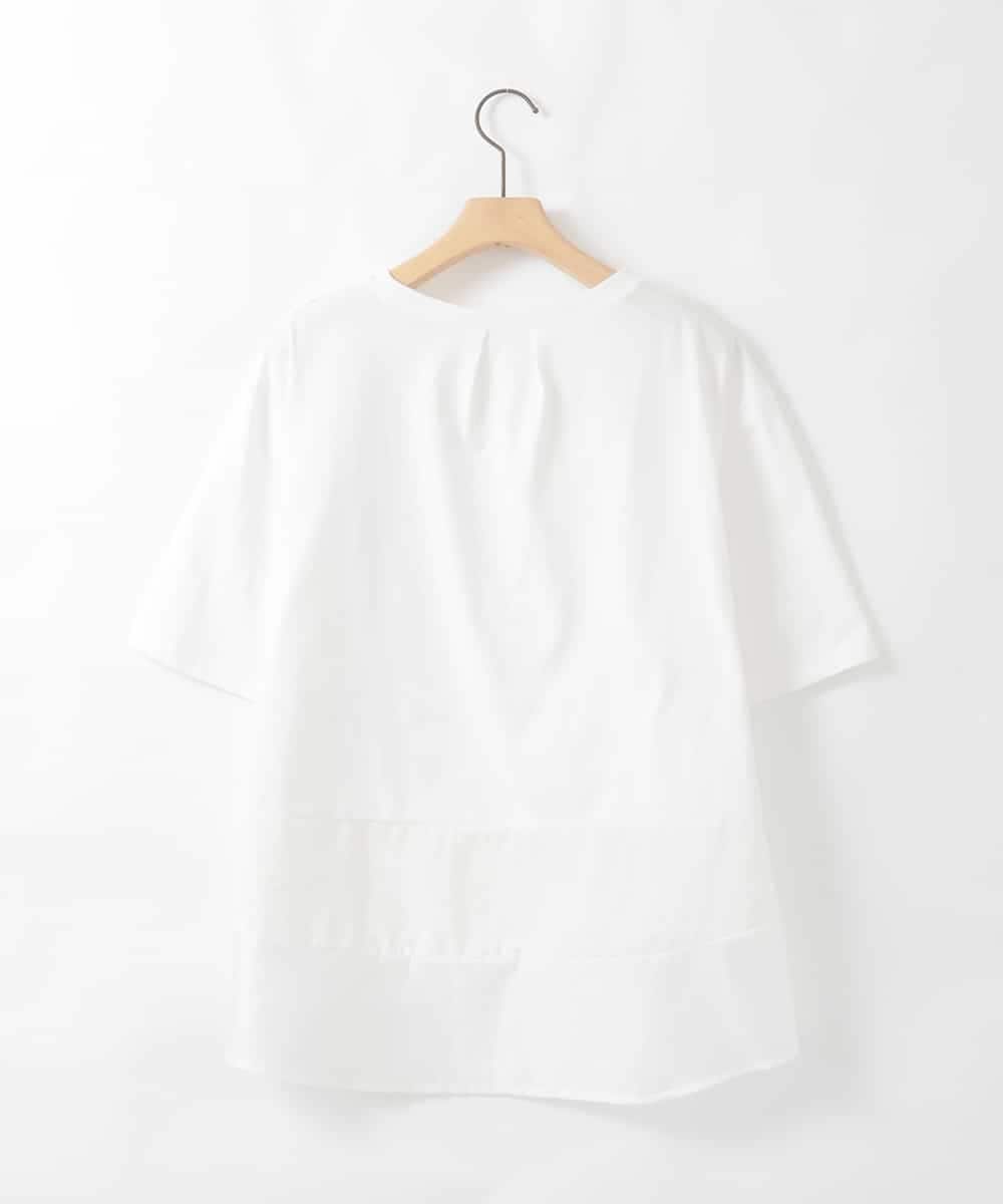 ZMKGE61089 al'aise modulation(アレーズモジュレーション) レイヤードデザインカットソー ホワイト