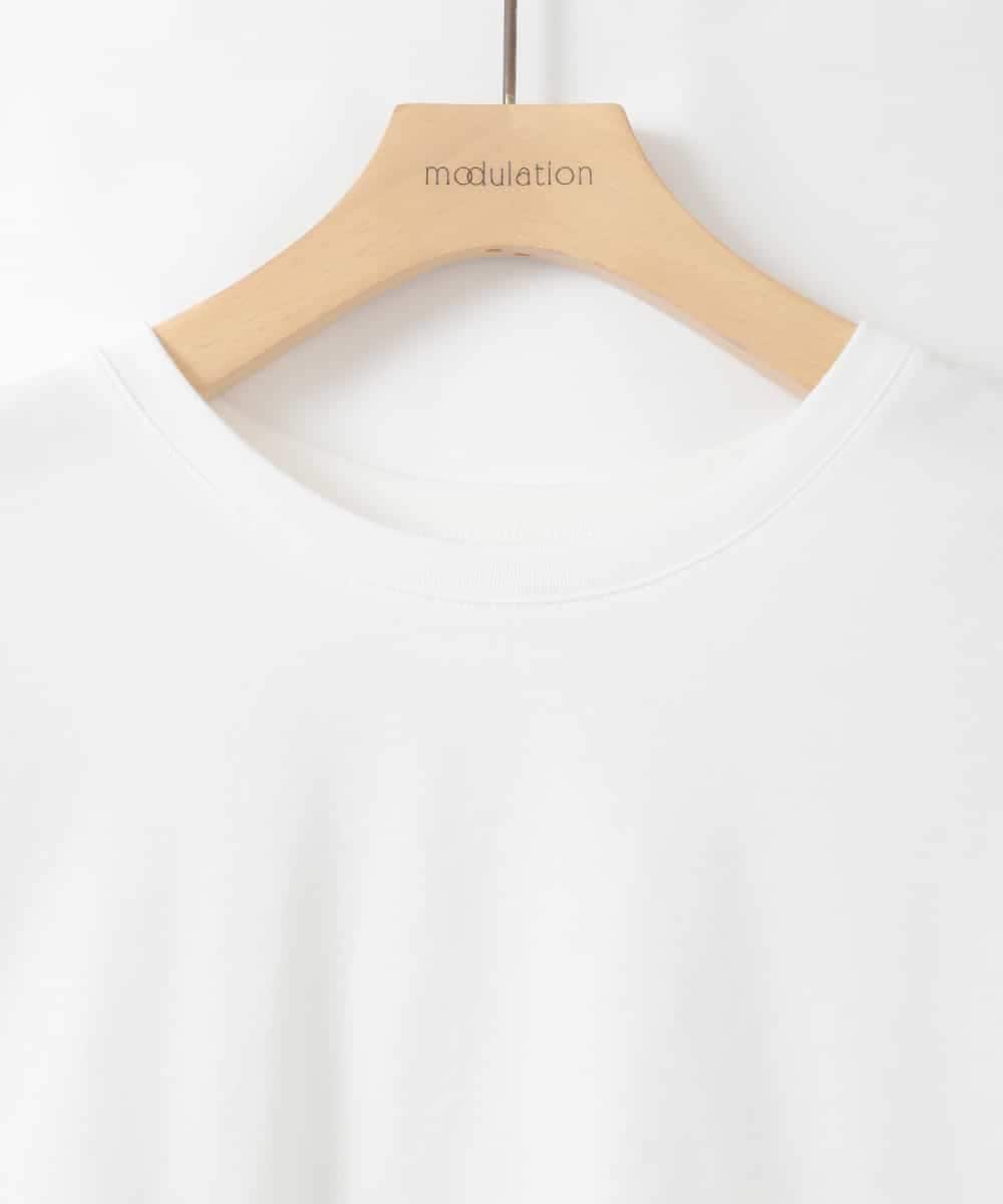 ZMKGE61089 al'aise modulation(アレーズモジュレーション) レイヤードデザインカットソー ホワイト