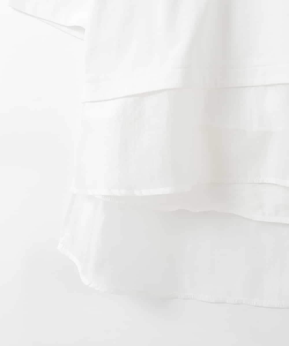 ZMKGE61089 al'aise modulation(アレーズモジュレーション) レイヤードデザインカットソー ホワイト