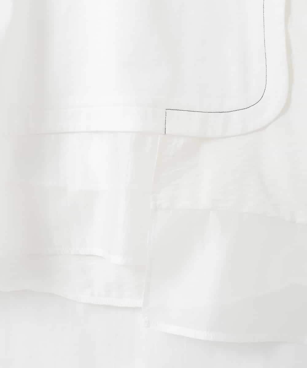 ZMKGE61089 al'aise modulation(アレーズモジュレーション) レイヤードデザインカットソー ホワイト