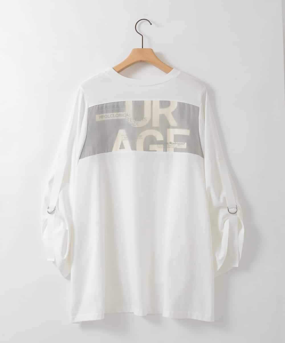 ZMKGE63128 al'aise modulation(アレーズモジュレーション) バックロゴビックトップス ホワイト