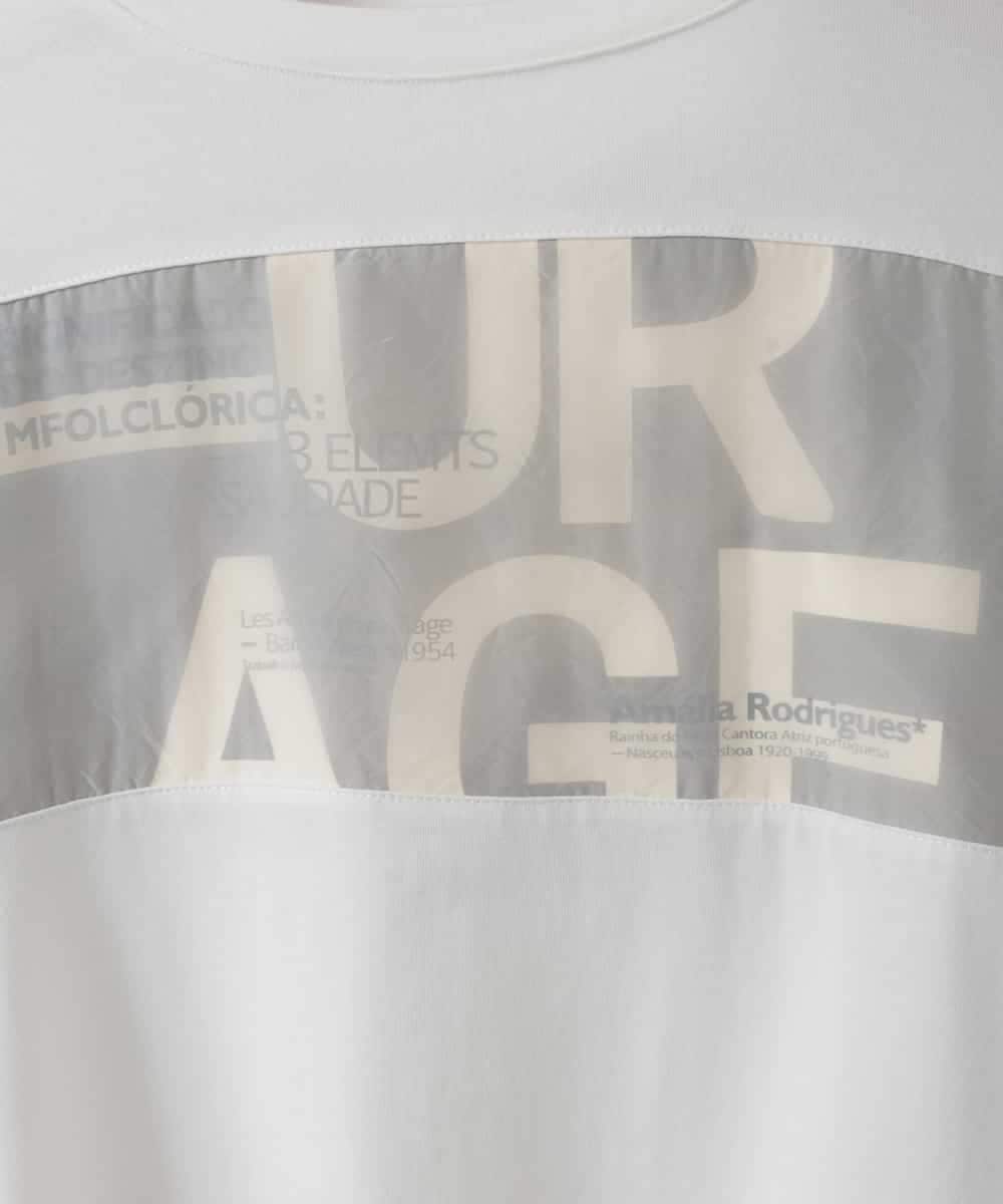 ZMKGE63128 al'aise modulation(アレーズモジュレーション) バックロゴビックトップス ホワイト