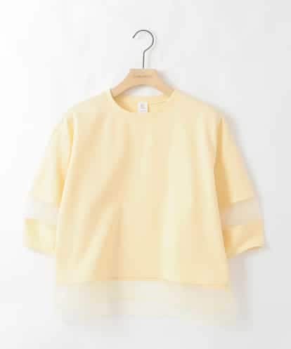 ZMKGE64099 al'aise modulation 【洗える/日本製】シアーアクセントデザインカットソー