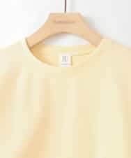 ZMKGE64099 al'aise modulation(アレーズモジュレーション) 【洗える/日本製】シアーアクセントデザインカットソー イエロー