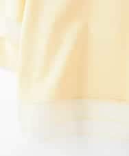 ZMKGE64099 al'aise modulation(アレーズモジュレーション) 【洗える/日本製】シアーアクセントデザインカットソー イエロー