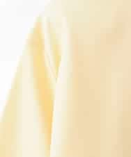 ZMKGE64099 al'aise modulation(アレーズモジュレーション) 【洗える/日本製】シアーアクセントデザインカットソー イエロー