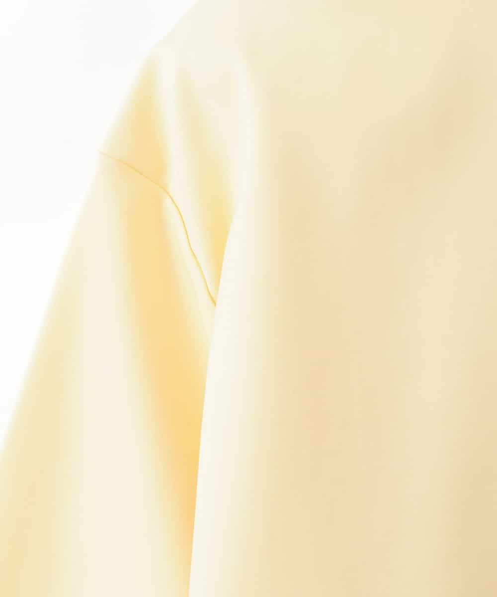 ZMKGE64099 al'aise modulation(アレーズモジュレーション) 【洗える/日本製】シアーアクセントデザインカットソー イエロー