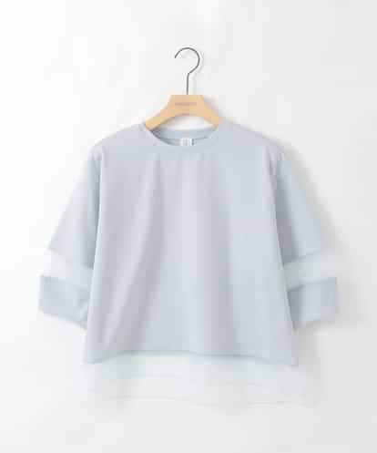 ZMKGE64099 al'aise modulation 【洗える/日本製】シアーアクセントデザインカットソー