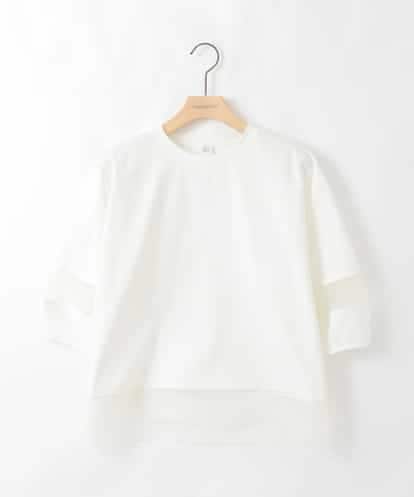 ZMKGE64099 al'aise modulation 【洗える/日本製】シアーアクセントデザインカットソー