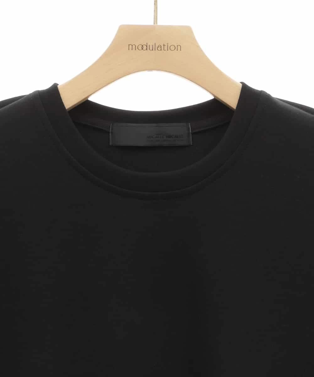 ZMKGQ23110 al'aise modulation(アレーズモジュレーション) フラワーグラフィックTシャツ ブラック