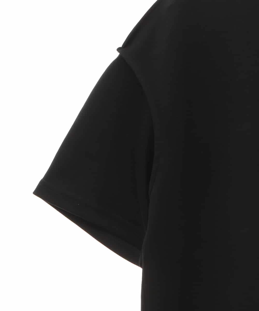 ZMKGQ23110 al'aise modulation(アレーズモジュレーション) フラワーグラフィックTシャツ ブラック