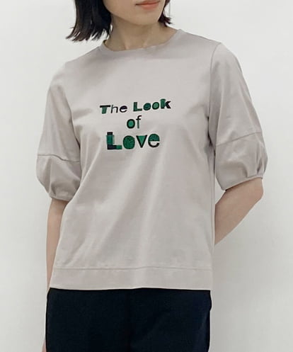 ZMKGT04129  【日本製】ロゴ刺繍ラウンドスリーブTシャツ