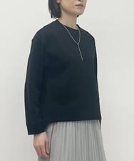 ZMKGT08110 al'aise modulation(アレーズモジュレーション) ラウンドヘムプルオーバー ブラック