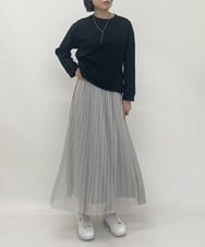 ZMKGT08110 al'aise modulation(アレーズモジュレーション) ラウンドヘムプルオーバー ブラック