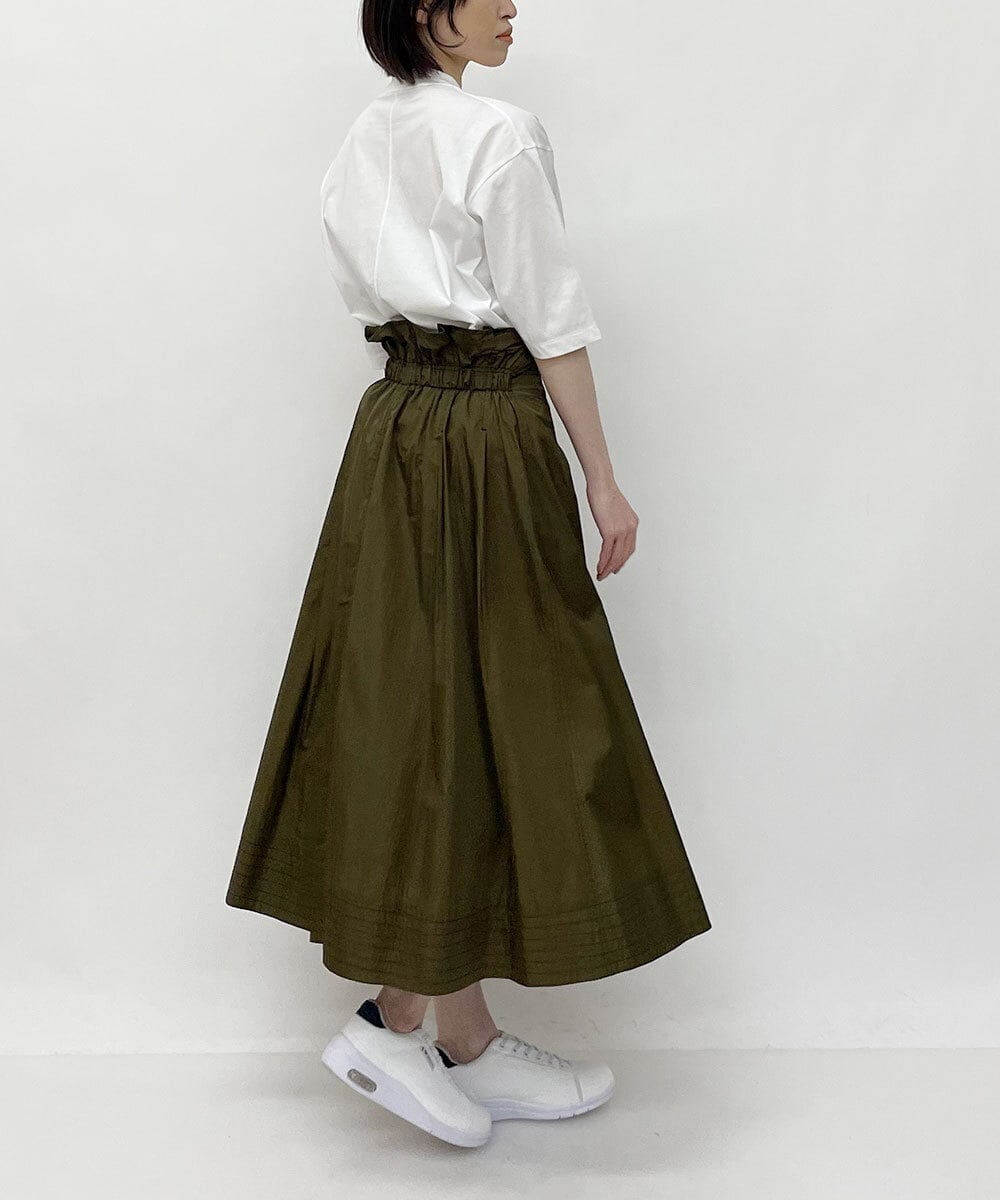 ZMKGT18099 al'aise modulation(アレーズモジュレーション) 【日本製】ボトルネックラウンドロゴ Tシャツ ホワイト