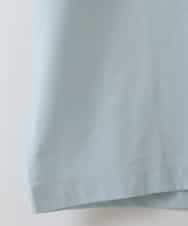 ZMKGT18099 al'aise modulation(アレーズモジュレーション) 【日本製】ボトルネックラウンドロゴ Tシャツ ライトブルー