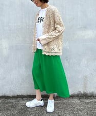 ZMKGT19089 al'aise modulation(アレーズモジュレーション) 【日本製】ドロップショルダーロゴ Tシャツ ホワイト