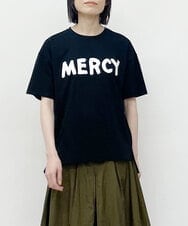 ZMKGT19089 al'aise modulation(アレーズモジュレーション) 【日本製】ドロップショルダーロゴ Tシャツ ブラック