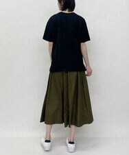 ZMKGT19089 al'aise modulation(アレーズモジュレーション) 【日本製】ドロップショルダーロゴ Tシャツ ブラック