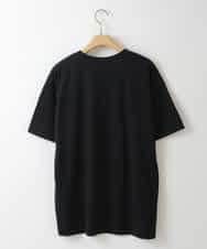 ZMKGT19089 al'aise modulation(アレーズモジュレーション) 【日本製】ドロップショルダーロゴ Tシャツ ブラック