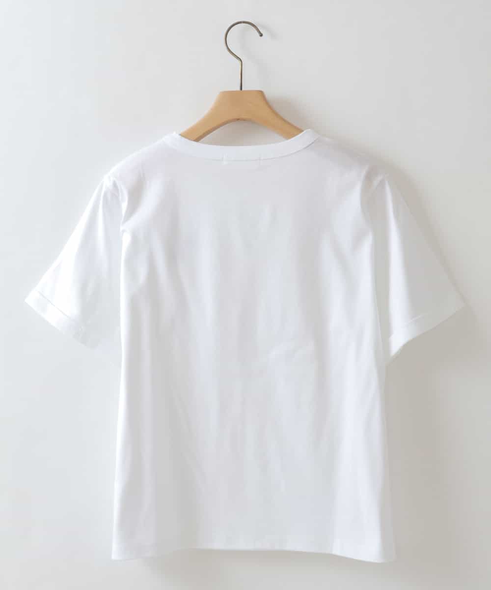 ZMKGW34090 al'aise modulation(アレーズモジュレーション) ハート刺繍Tシャツ ホワイト