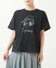 ZMKGW35100 al'aise modulation(アレーズモジュレーション) コード刺繍Tシャツ ブラック