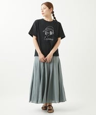 ZMKGW35100 al'aise modulation(アレーズモジュレーション) コード刺繍Tシャツ ブラック
