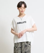 ZMKGW40085 al'aise modulation(アレーズモジュレーション) ロゴプリントボックスTシャツ ホワイト