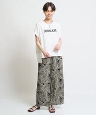 ZMKGW40085 al'aise modulation(アレーズモジュレーション) ロゴプリントボックスTシャツ ホワイト