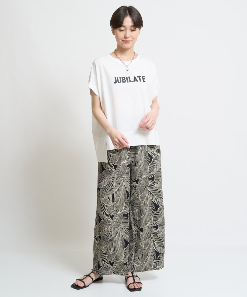 ZMKGW40085 al'aise modulation(アレーズモジュレーション) ロゴプリントボックスTシャツ ホワイト