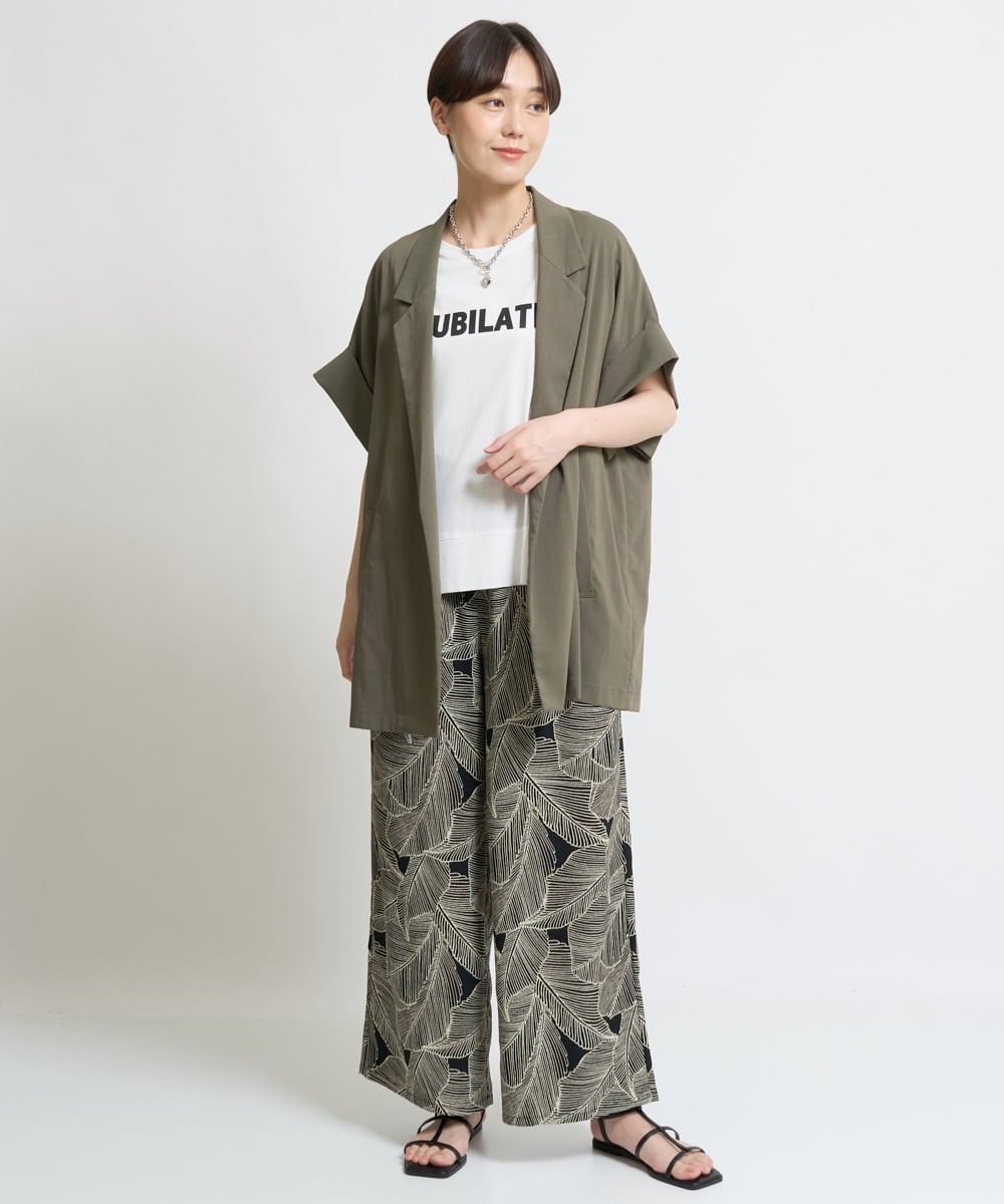 ZMKGW40085 al'aise modulation(アレーズモジュレーション) ロゴプリントボックスTシャツ ホワイト