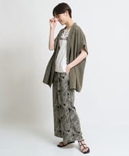 ZMKGW40085 al'aise modulation(アレーズモジュレーション) ロゴプリントボックスTシャツ ホワイト