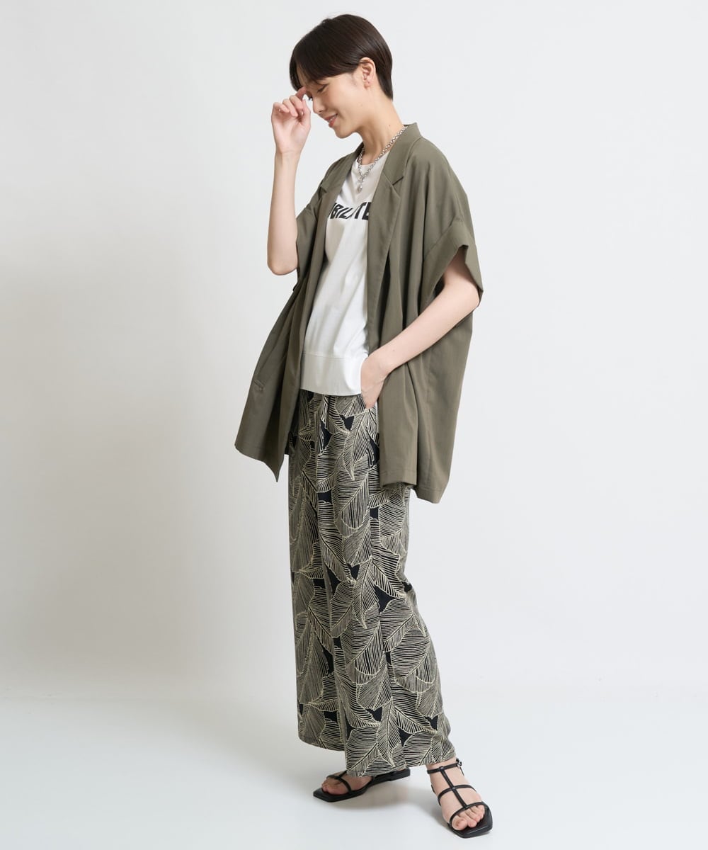 ZMKGW40085 al'aise modulation(アレーズモジュレーション) ロゴプリントボックスTシャツ ホワイト