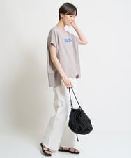 ZMKGW40085 al'aise modulation(アレーズモジュレーション) ロゴプリントボックスTシャツ グレー