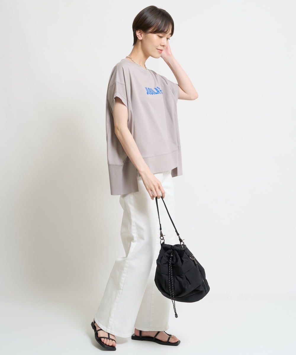 ZMKGW40085 al'aise modulation(アレーズモジュレーション) ロゴプリントボックスTシャツ グレー