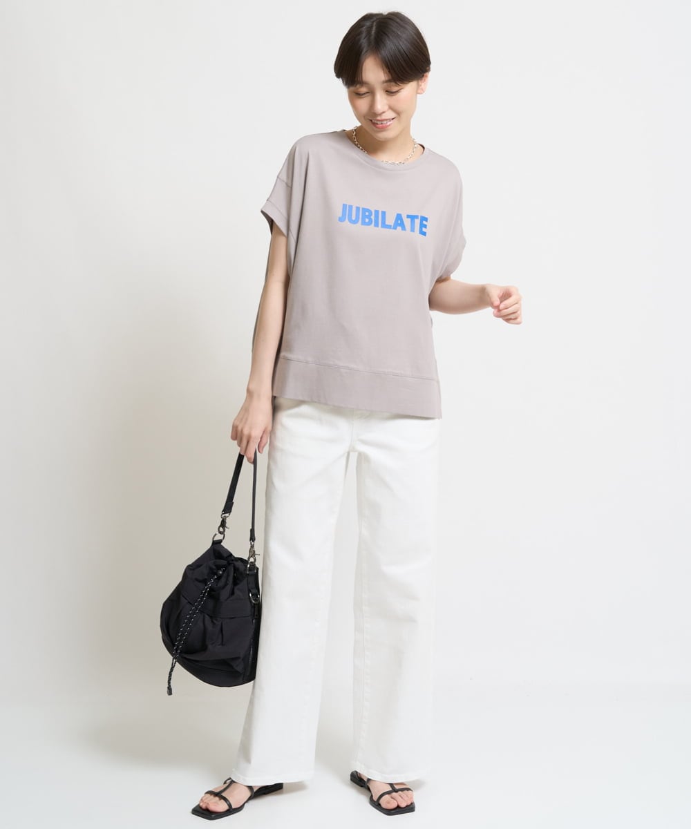 ZMKGW40085 al'aise modulation(アレーズモジュレーション) ロゴプリントボックスTシャツ グレー