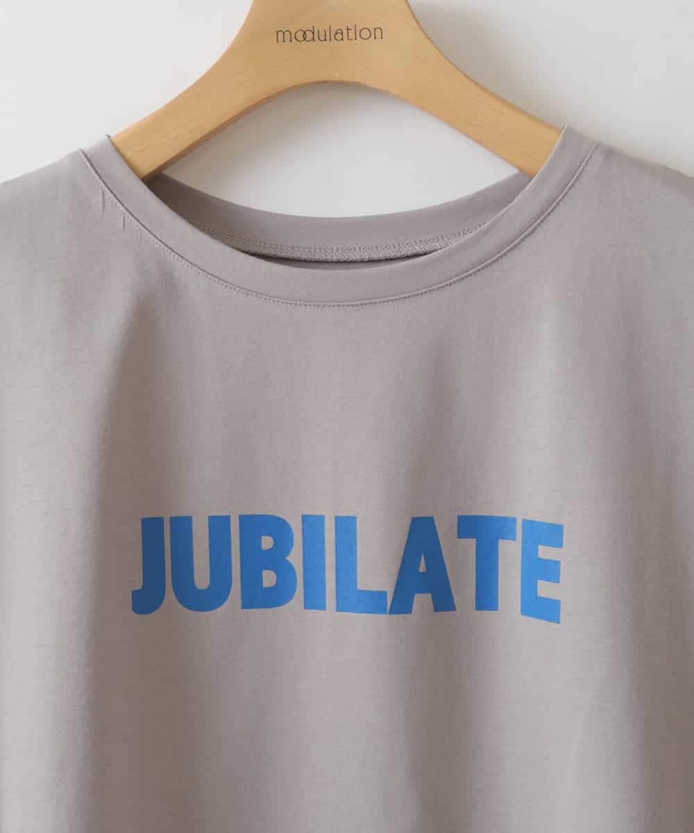 ZMKGW40085 al'aise modulation(アレーズモジュレーション) ロゴプリントボックスTシャツ グレー