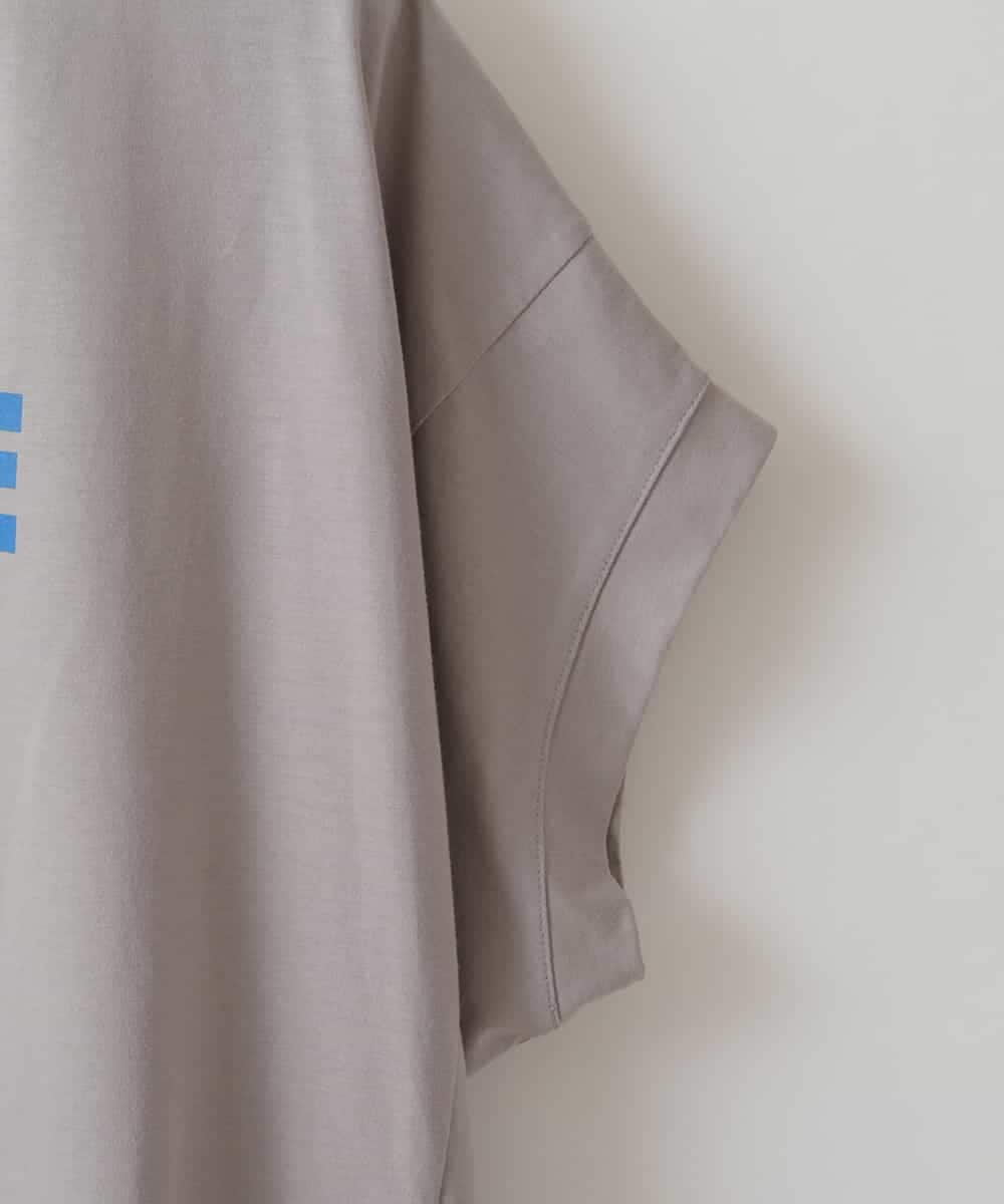 ZMKGW40085 al'aise modulation(アレーズモジュレーション) ロゴプリントボックスTシャツ グレー