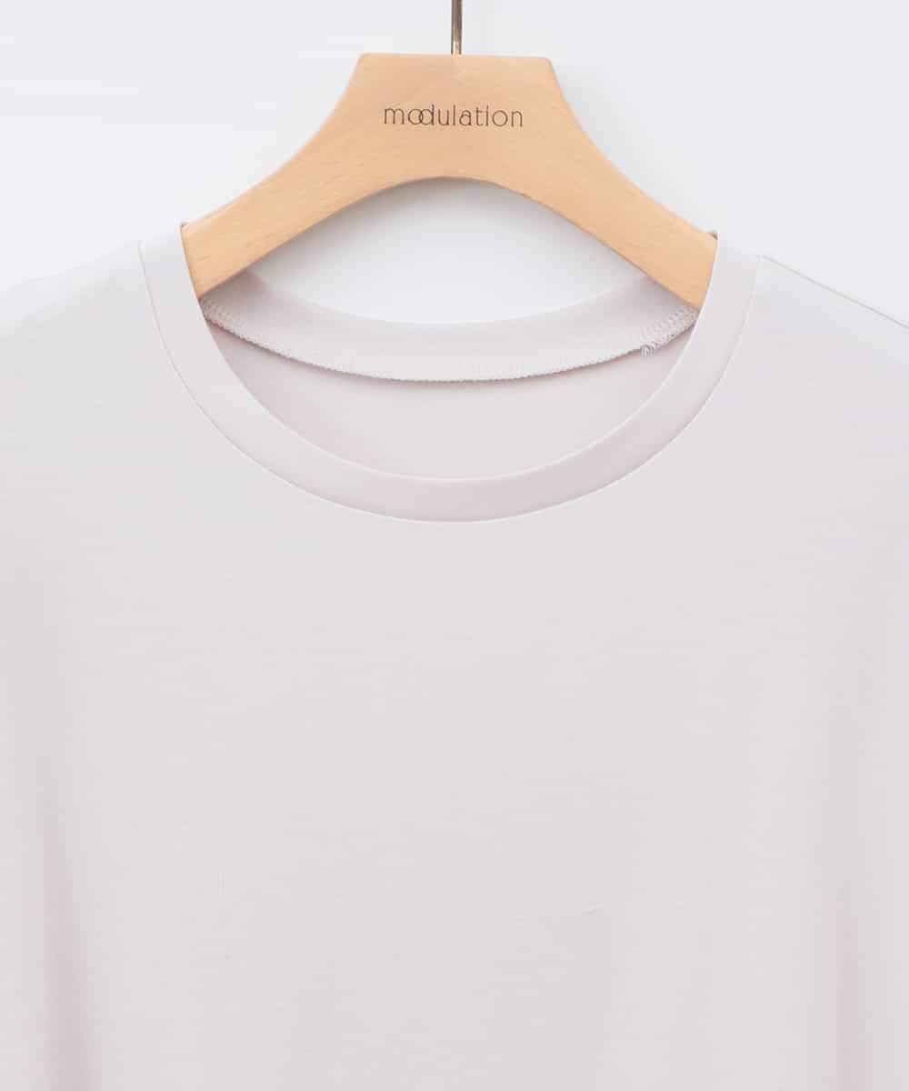 ZMKHB43099 al'aise modulation(アレーズモジュレーション) 【洗える】ラッフルフレアスリーブデザインカットソー ベージュ