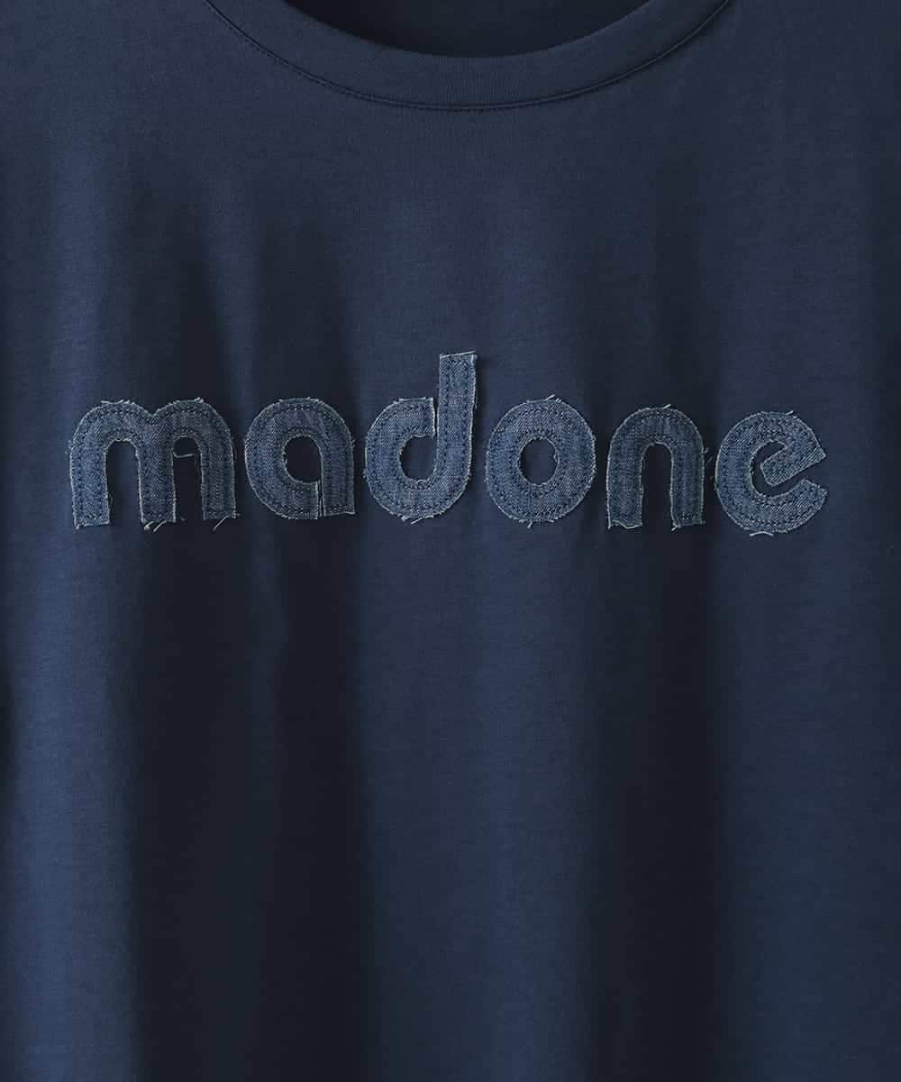 ZMKHB47099 al'aise modulation(アレーズモジュレーション) パッチロゴコットンデザインTシャツ ネイビー