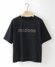 ZMKHB47099 al'aise modulation(アレーズモジュレーション) パッチロゴコットンデザインTシャツ ブラック
